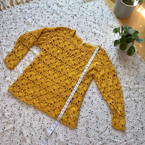 Free People Little Fan Crochet Tunic Sweater - Picture 9 of 14